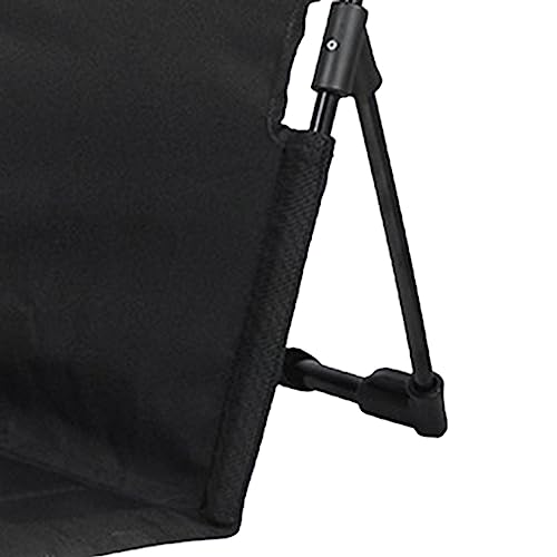 koolsoo Beach Chair with Back Support Foldable Chair Easy to Fold and Carry Beach Lounger Portable Stadium Chair Beach Floor Chair for Park Trekking, Black