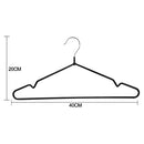 10PCS Metal Clothes Hangers Anti Slip Rubber Coated Wire Suit Coat Hanger Adult