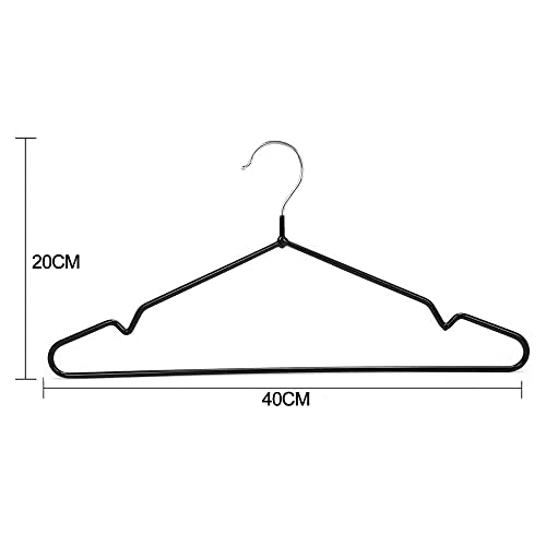 10PCS Metal Clothes Hangers Anti Slip Rubber Coated Wire Suit Coat Hanger Adult