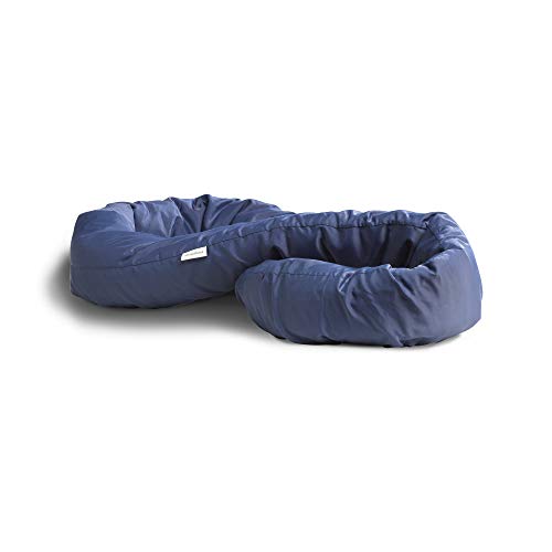 Huzi Infinity Pillow - Versatile Soft Neck Support Scarf Travel Pillow for Sleep in Flight, Airplane (Navy)