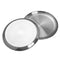 WANBY Stainless Steel Plates Metal Lightweight Steel Plate Unbreakable Dinner Dishes Plates Set Non-Toxin Dishwasher Safe BPA Free and Healthy (4 Pcs)