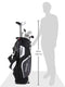 Top Line Men's Right Handed M5 Golf Club Set for Tall Men (Height 6'1" - 6'4"), Includes Driver, Wood, Hybrid, 5, 6, 7, 8, 9, PW Stainless Irons with True Temper Shafts, Putter, Stand Bag & 3 HCs