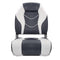 NORTHCAPTAIN S1 Deluxe High Back Folding Boat Seat,Stainless Steel Screws Included,White/Charcoal(2 Seats)