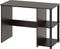 SHW Compact Home Office Desk with Shelves, Espresso