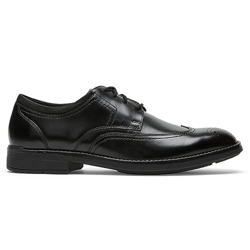 Rockport Men's Bryant Wingtip Oxford, Black, 9 US