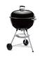 Weber Bar-B-Kettle Charcoal Barbecue, 57cm | BBQ Grill with Lid Cover, Tripod Stand & Wheels | Freestanding Outdoor Oven & Cooker with Porcelain-Enamelled Bowl - Black (1331004)