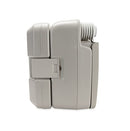 Camco Portable Travel Toilet | Features Bellow-Type Flush and Sealing Slide Valve to Lock-in Odors 2.6 Gallon (41531),Gray/Beige