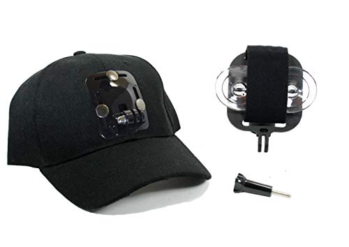 OCTO MOUNT - Baseball Hat Compatible with Smartphone/Cellphone/GoPro Camera Head Mount. Operable with Any Phone or Action Camera, Regardless of Case. iPhone, Samsung, Nokia, Google and Plus Sizes