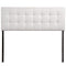 (King, White Vinyl) - Modway Lily Upholstered Tufted Vinyl Headboard King Size in White