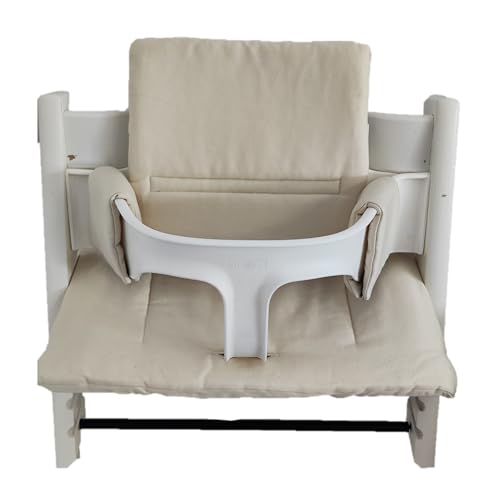 Shabany® High Chair Seat Cushion 100% Organic Cotton Classic Cushion Seat Cover High Chair Cushion 2-Piece Suitable for Stokke Tripp Trapp Children's High Chair Machine Washable Easy Attachment (Dances)