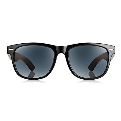 Max & Miller Wood Sunglasses for Men Women with real Hardwood Temples ARCADIA