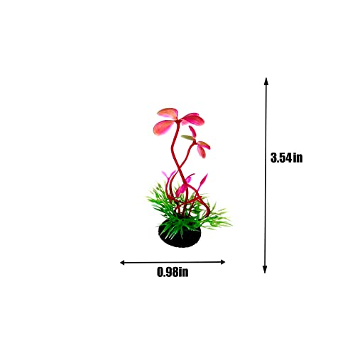 Small Artificial Aquatic Plants ，Plastic Aquariums Plants Decorations,Used for Household and Office Aquarium Simulation Plastic Hydroponic Plants（9 Pack）