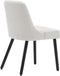 MINCETA Dining Chair,Morden Wood Leg Upholstered Kitchen Chair Set of 2,Performance Fabric in Beige Gray