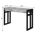 Convenience Concepts Monterey Console Table, Faux Birch/Black Frame