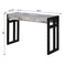 Convenience Concepts Monterey Console Table, Faux Birch/Black Frame