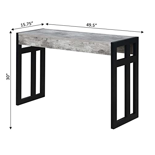 Convenience Concepts Monterey Console Table, Faux Birch/Black Frame