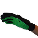 Zenify Pets Hair Grooming Glove Mitt for Deshedding Fur Removal from Pet Cats, Kittens, Rabbits, Guinea Pigs, Dogs, Puppies (Green (Right Handed))