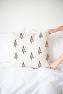 Christmas Cushion 40 x 40 cm, Cushion Cover Christmas Element Styles Pattern Decorative Cushion Cover Cotton Linen Cushion Covers (Fir Motif)