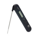 MasterChef Meat Thermometer Digital, Wireless Temperature Probe for Food (Steak, Chicken) & Liquids (Coffee, Tea, Milk), Portable BBQ Grill Gadget, Instant Read LED Display (°F & °C), Foldable, Black