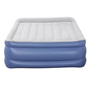 Bestway Air Mattress Inflatable Bed Built-in Pump Luxury Queen Airbed 56cm Blue