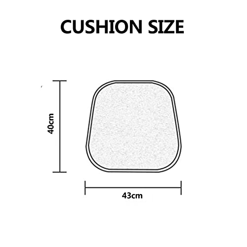 Kitchen Chair Pads Non Slip Set of 4, Chair Cushions for Dining Chairs 4 Pack with Ties, Washable Seat Cushion with Hidden Zipper, 100% Cotton Fabric, Suitable for All Seasons Grey