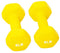 BalanceFrom Set of 2 Neoprene Coated Non-Slip Grip Dumbbell Weights, Yellow