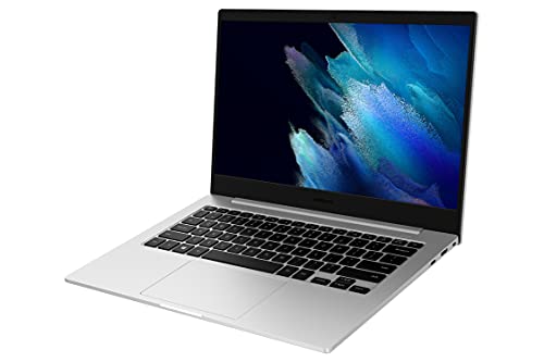 SAMSUNG Galaxy Book Go Laptop PC Computer Qualcomm 7C Pro 4GB Memory 128GB eUFS Storage 18-Hour Battery Compact Light Shockproof WFH Ready WiFi 5, Silver