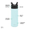 Simple Modern 530mL Summit Kids Water Bottle with Straw Lid - Travel Hydro Vacuum Insulated Flask Double Wall Liter - 18/8 Stainless Steel -Seaside