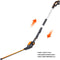 WORX 20V Cordless Pole Hedge Trimmer with POWERSHARE 2Ah Battery and Charger - WG252E