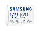 Samsung 512GB EVO Plus Micro SD Memory Card/w Adapter, UHS-1 SDR104, Class 10, Grade 3 (U3), Read up to 130MB/s