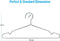 Zalizr Heavy Duty Metal Clothes Hangers, Space Saving 42cm Sturdy Wire Coat Hangers for Blouse Dress Coat Jacket Trousers Suit Shirt Jacket Trousers (30 Pack)