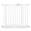 Child Pet Safety Gates Adjustable Baby Gate with A 10CM Extension Barrier 77CM Height 75~95CM Width - White