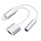 MAS 2 in 1 Lightning to 3.5mm AUX Audio & Charger Splitter Adapter Dongle for iPhone Accessories. Headphone Adapter for iPhone is Compatible with iPhone 14/13/12/11/XS/XR/X/8.