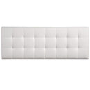 (King, White Vinyl) - Modway Lily Upholstered Tufted Vinyl Headboard King Size in White