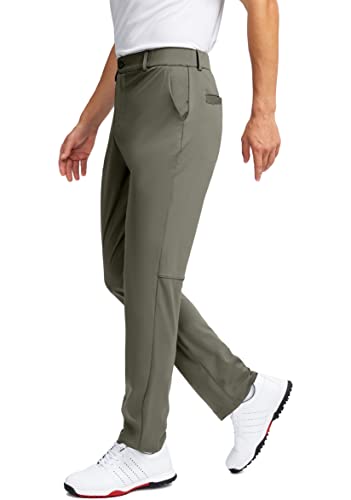 Soothfeel Men's Golf Pants with 5 Pockets Slim Fit Stretch Sweatpants Casual Travel Dress Work Pants for Men, Sage Green, XX-Large