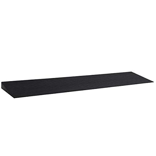 Cashoner 1.2 Inch Rise Solid Rubber Ramp 7.9 Inch Wide Non-Skid Wheelchair Ramp 1500 lbs Weight Capacity for Bathroom Doorways Steps Stairs Mobility Scooters for Home