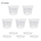 Clear Orchid Pots with Holes and Saucers,Flower Pots for Indoor Outdoor (5 Set Clear)