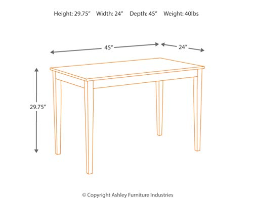 Ashley Furniture Signature Design - Kimonte Dining Room Table - Rectangular - Dark Brown