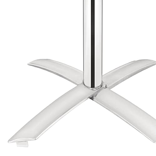 Bolero Pedestal Stainless Steel Flip Top Square Bistro Table, 60 cm Size