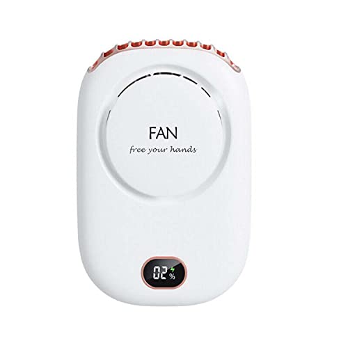Mini Fan,Mini Handheld Fan Portable Neck Fan Small Personal Fan USB Rechargeable 3 Speed Adjustable Air Conditioning Necklace Fan for Home Office Outdoor Travel (White)