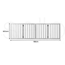 PaWz Portable Door Retractable Barrier 4 Panel Wooden Pet Fence, White,