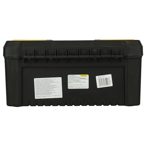 Stanley STST1-75518 Essential 16 Toolbox with Metal latches, Black/Yellow, Inch