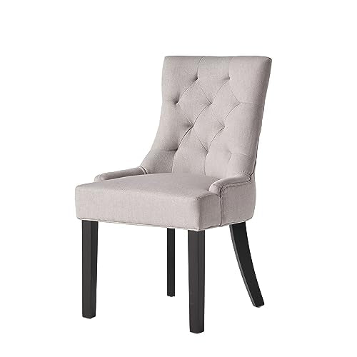 Christopher Knight Home Hayden Fabric Dining Chairs, 2-Pcs Set,Polyester, Light Grey