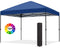 ABCCANOPY 3x3M Pop Up Gazebo Commercial Gazebo With Upgraded Roller Bag, 4 Weight Bags, Stakes and Ropes (Gray Frame,Navy Blue)