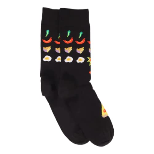 Happy Socks Women's Happy Pizza Invader Socks, Black, 7-Apr UK