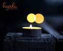 HYOOLA Beeswax Tealight Candles in Aluminum Cup - 48 Pack - 100% Pure Natural Beeswax Candles