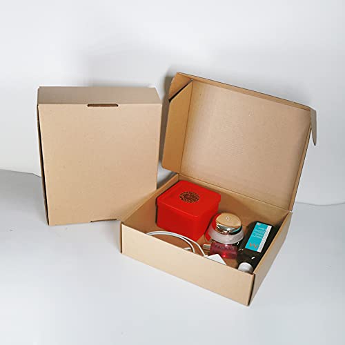 Corrugated Cardboard Shipping Boxes, 250x200x70mm Small Parcel Boxes, Packaging Mailing Boxes for Business, Posting, Small Packet Shipping, Storing or Gift(Pack of 10)