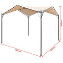 vidaXL Steel Gazebo Pavilion - Durable and Water-Resistant Outdoor Tent Canopy, Beige - Ideal for Parties, Camping, BBQ - Easy Assembly 3x3m