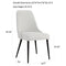 Ball & Cast Kitchen Chair Modern Upholstered Dining Chairs, Desk Chair Side Chair with Metal Legs, Ivory Set of 2