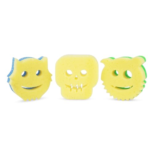 Scrub Daddy Scrub Mommy Special Edition Halloween - Scratch-Free Multipurpose Dish Sponge - BPA Free & Made with Polymer Foam - Stain & Odor Resistant Kitchen Sponge (3ct)